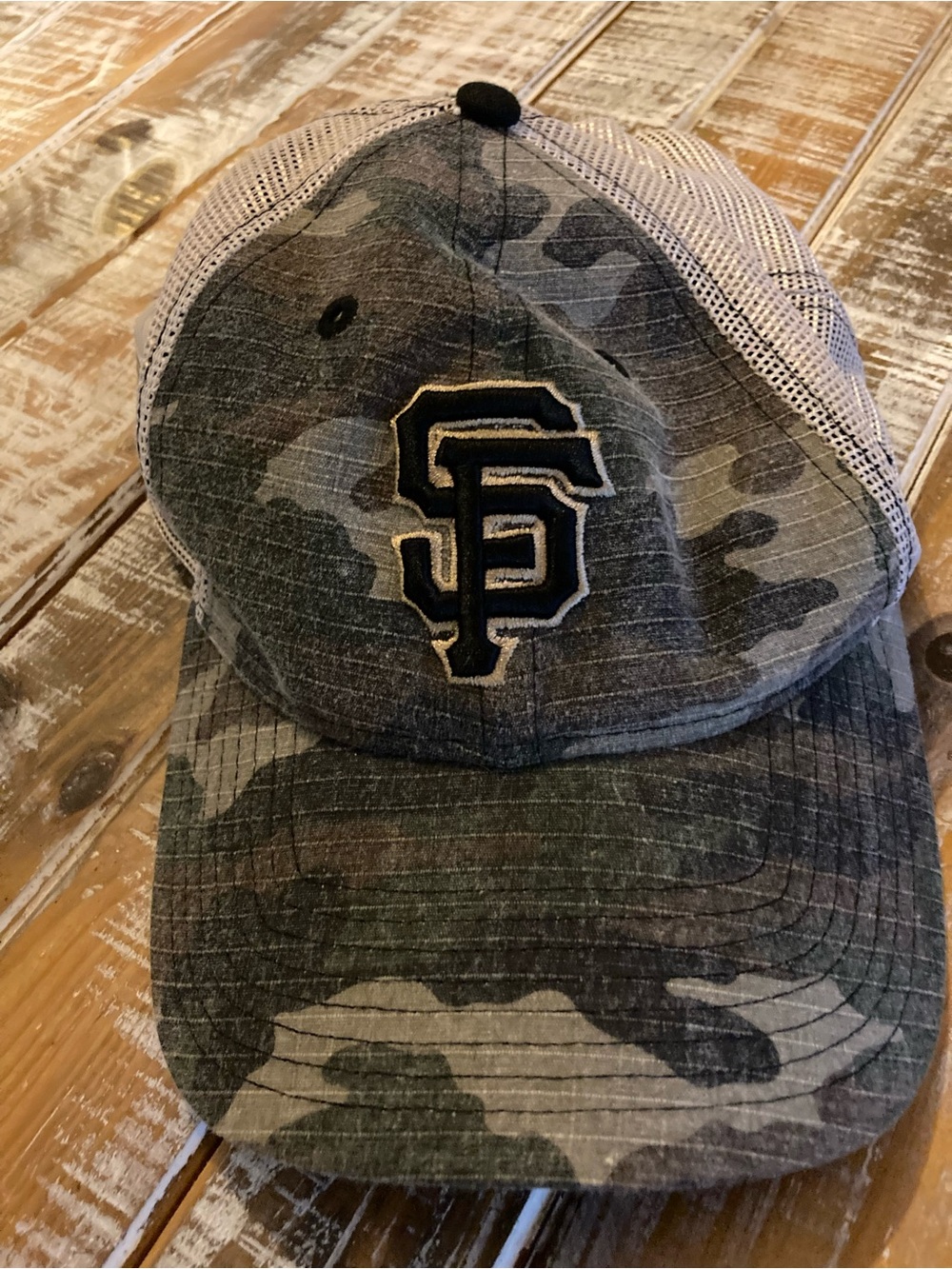 San Francisco Camo Mesh-Back Baseball Cap - Green
